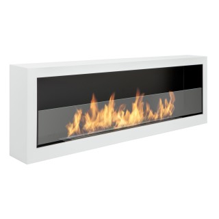 Bio ethanol fireplace S-Line BOX white 120cm glass