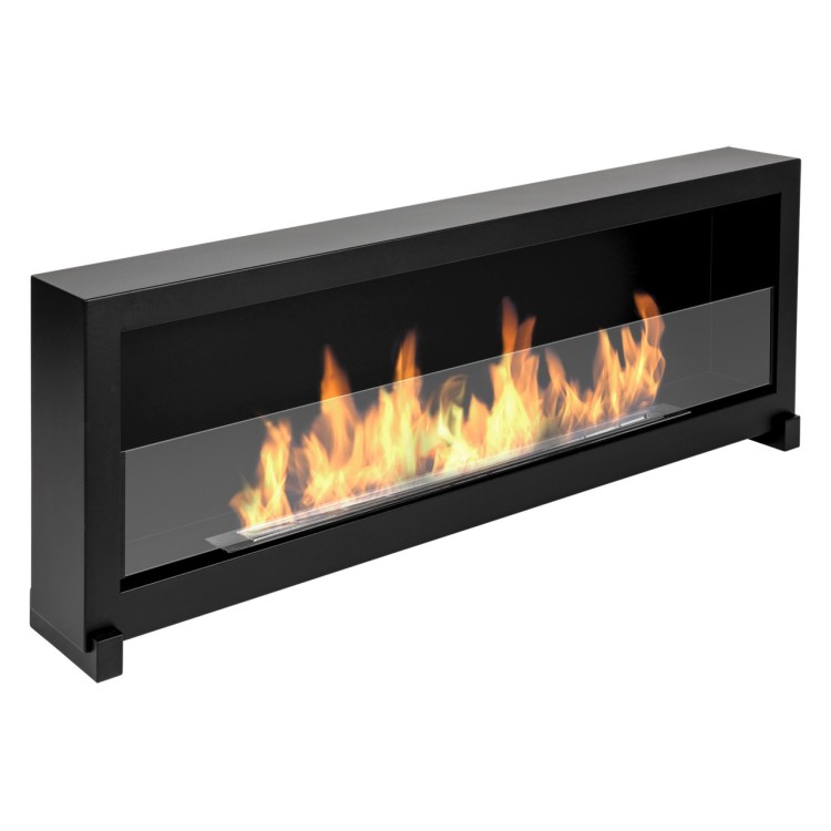 Bio ethanol fireplace S-Line BOX black 120cm standing glass