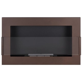 Bioethanol fireplace brown 65cm with glass