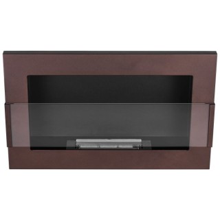 Bioethanol fireplace brown 65cm with glass