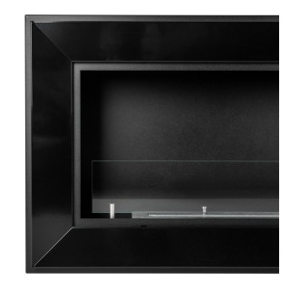 Bioethanol fireplace Frame black 120cm with glass