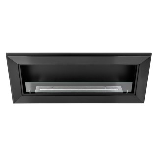 Bioethanol fireplace Frame black 120cm with glass