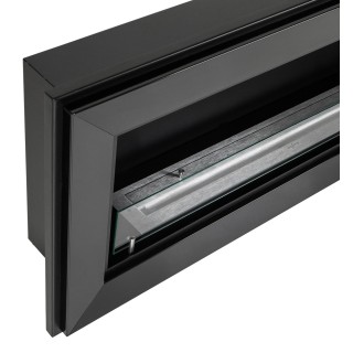 Bioethanol fireplace Frame black 120cm with glass