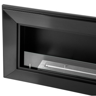 Bioethanol fireplace Frame black 120cm with glass