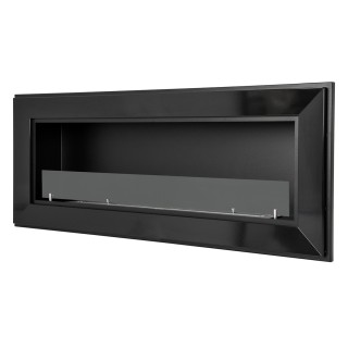 Bioethanol fireplace Frame black 120cm with glass