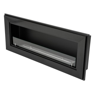 Bioethanol fireplace Frame black 120cm with glass