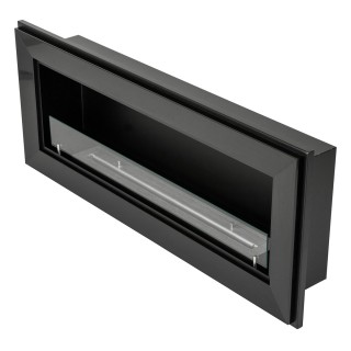 Bioethanol fireplace Frame black 120cm with glass