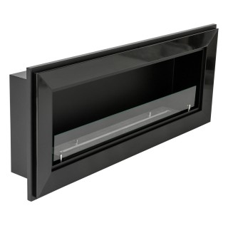 Bioethanol fireplace Frame black 120cm with glass