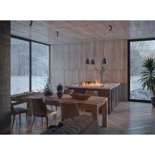 Bioethanol fireplace Insert burner 100cm with glass Bioethanol fireplace Insert burner 100cm with glass
