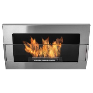 Bioethanol fireplace inox 65cm with glass