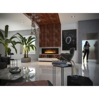 Bioethanol fireplace Inside black 150cm with glass