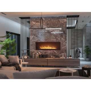 Bioethanol fireplace Inside black 150cm with glass