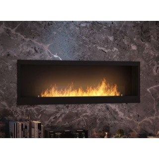 Bioethanol fireplace Inside black 150cm with glass