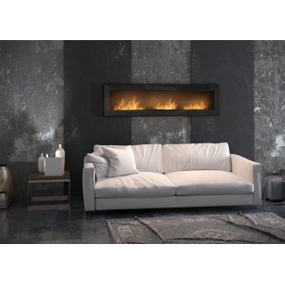 Bioethanol fireplace Frame black 180cm with glass