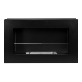 Bioethanol fireplace BOX black 65cm with glass