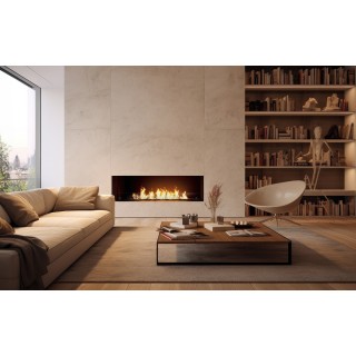 Bioethanol fireplace Inside 150cm SLIM with glass