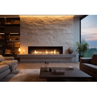 Bioethanol fireplace Inside 200cm SLIM with glass