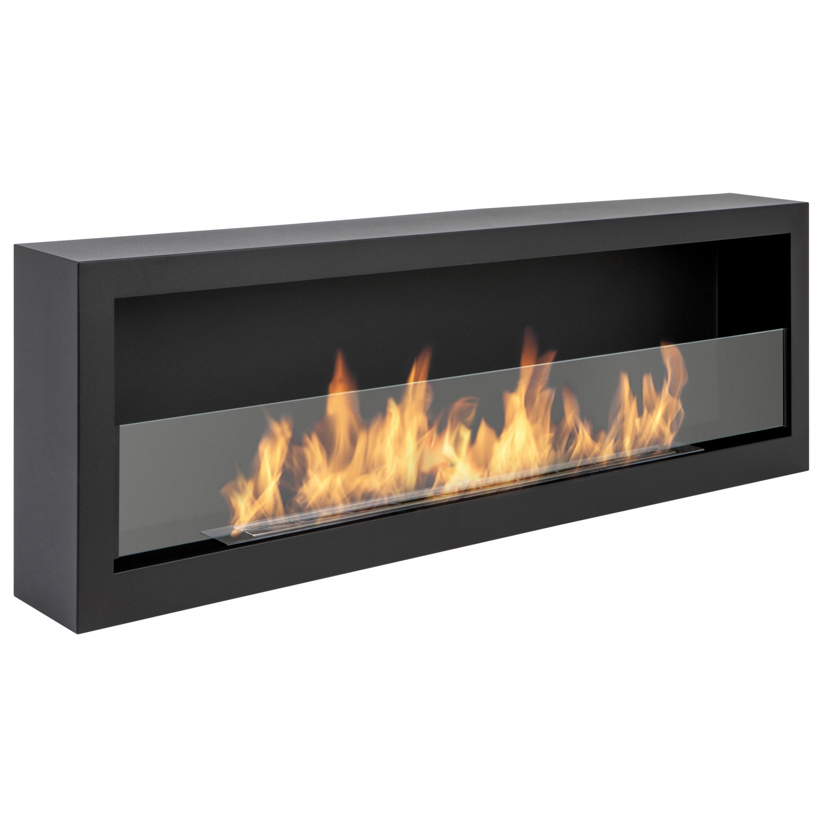 Wall-mounted fireplaces